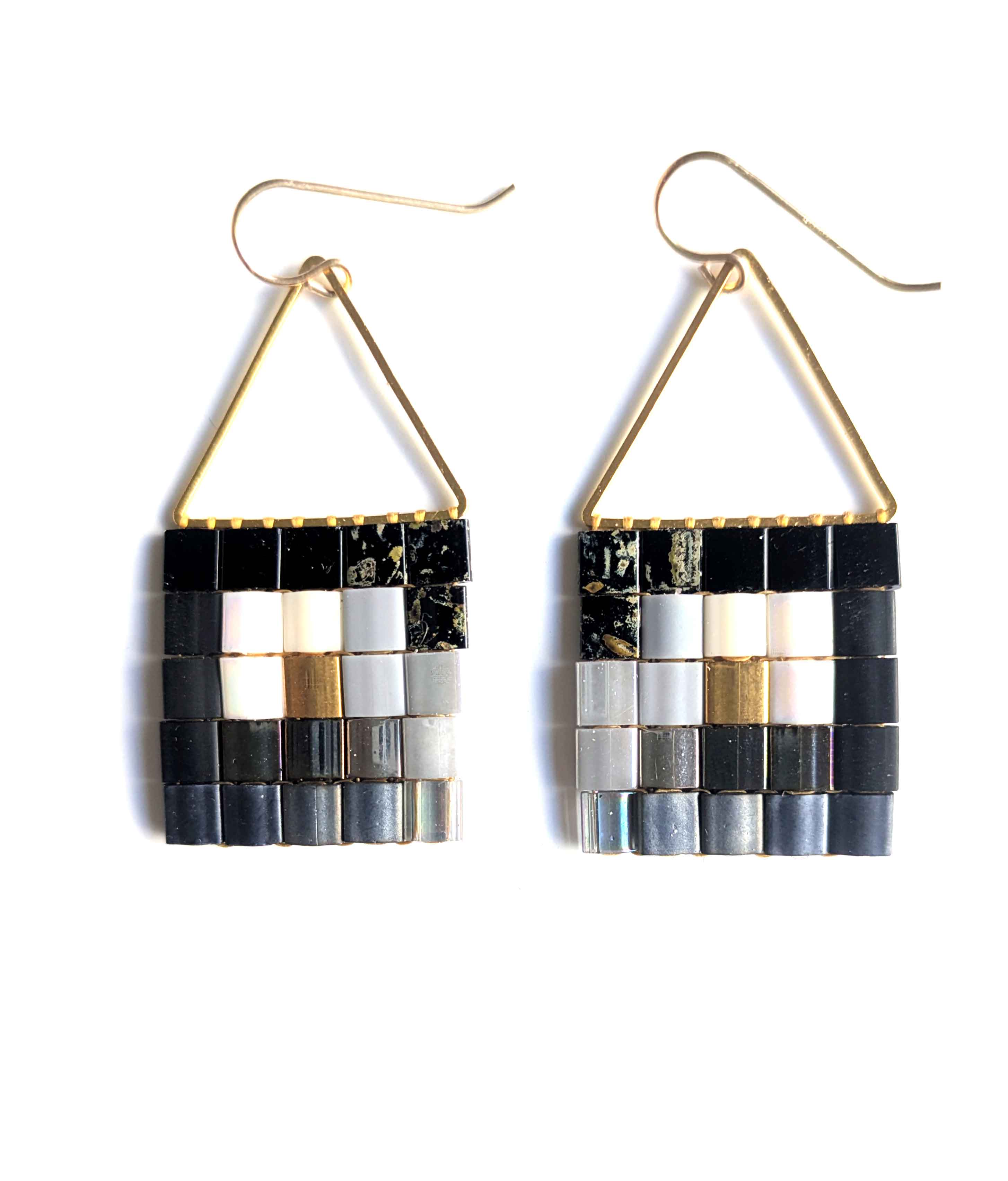Tila Earrings (Black) by Loominous Jewelry