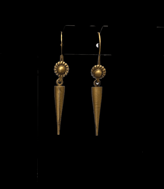 AK: Gold Marquise Earrings