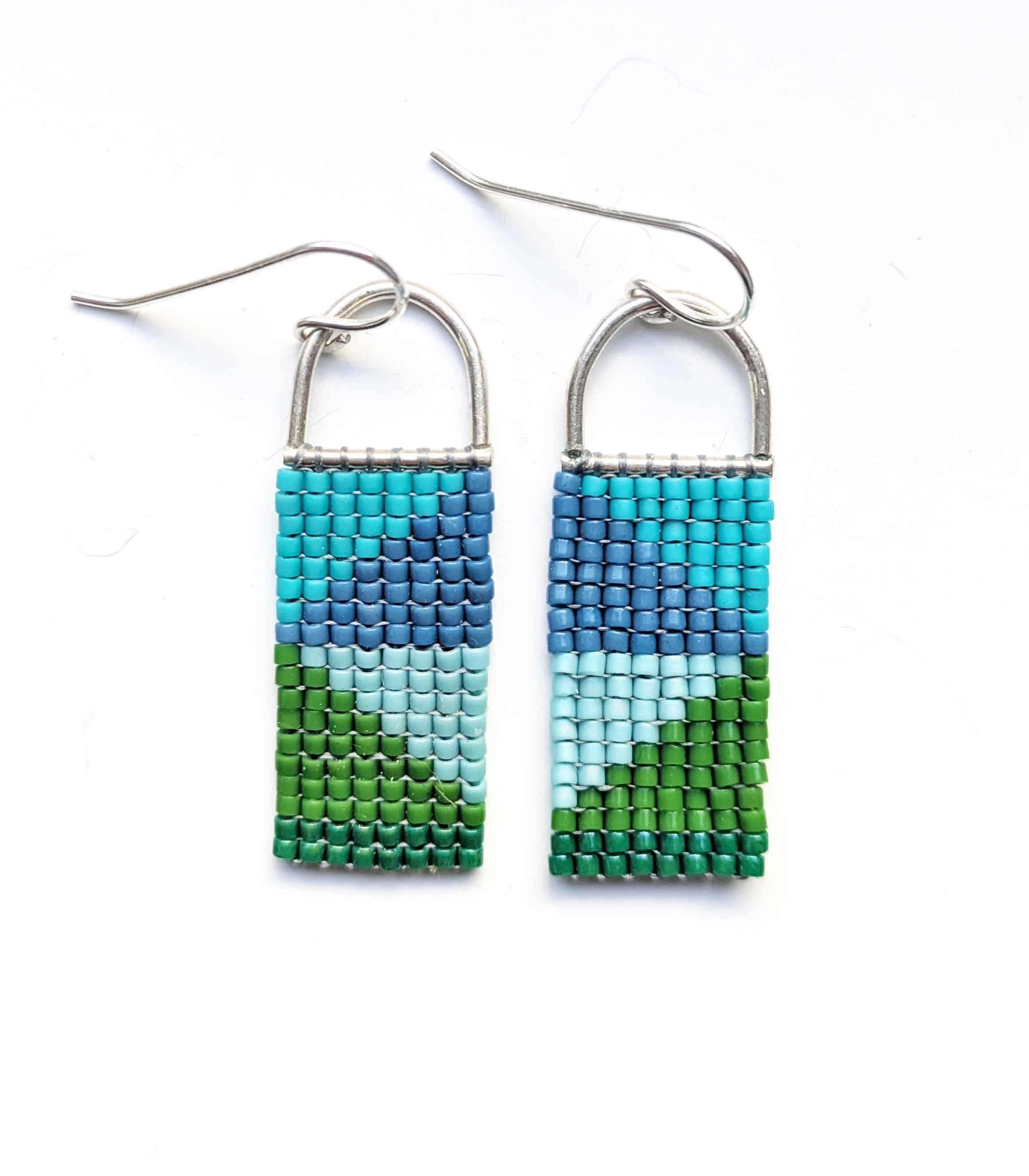 Small Seed Bead Earrings by Loominous Jewelry