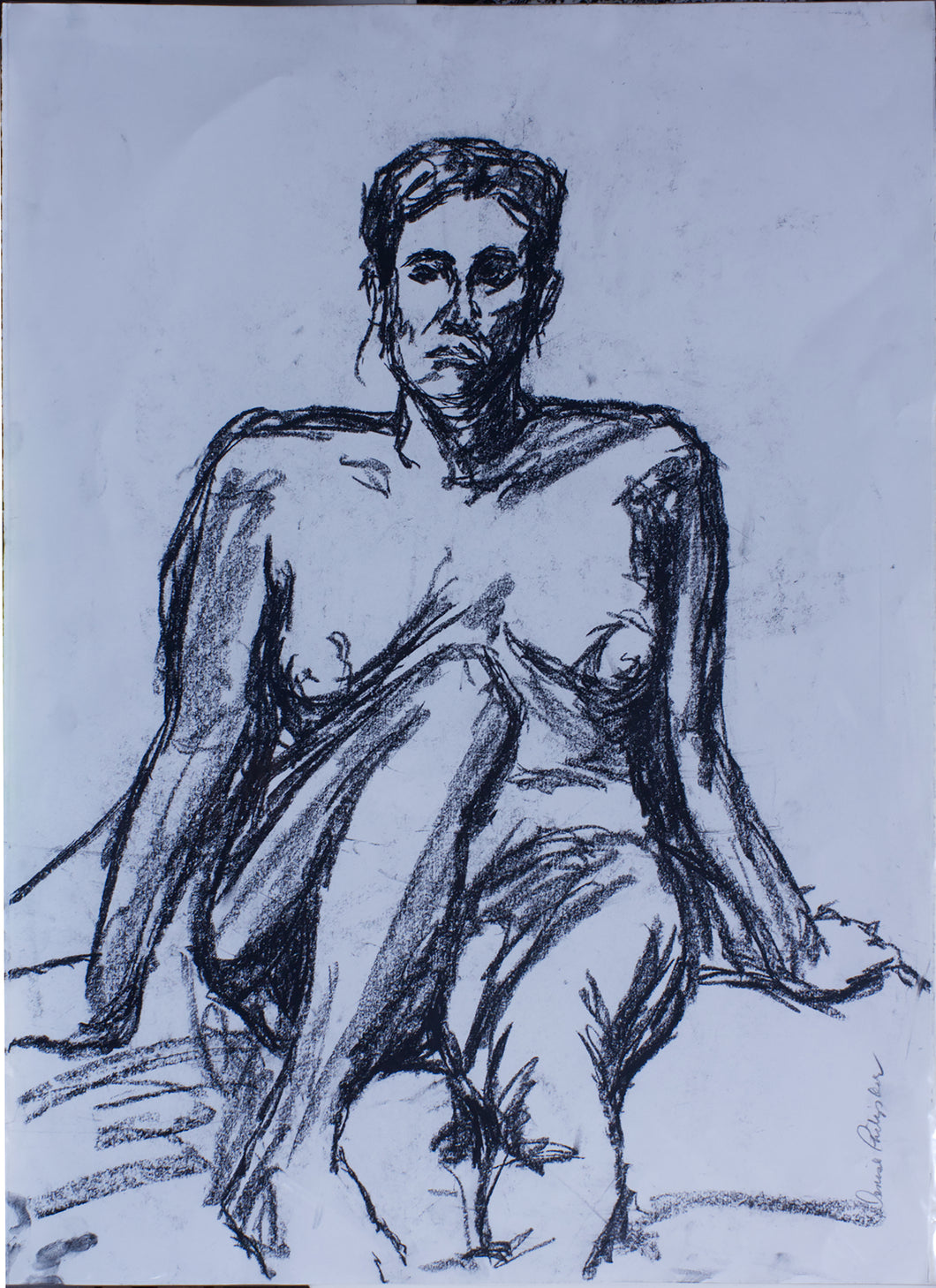 Untitled (life drawing woman front view)