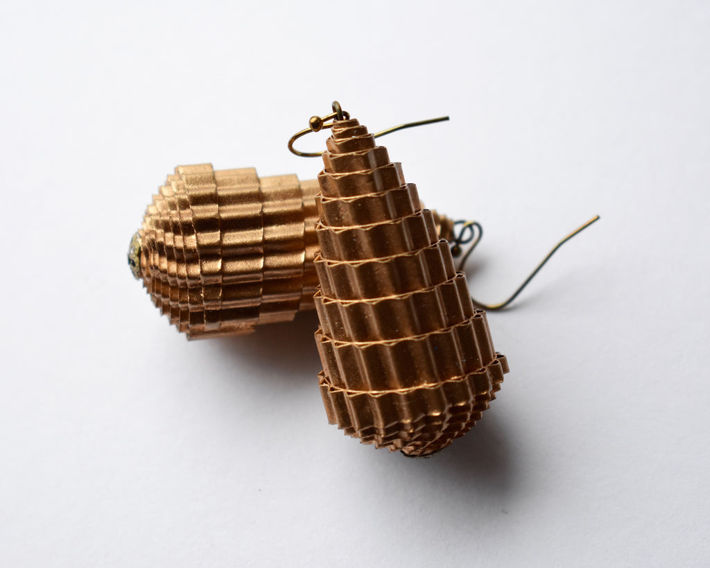Drop Paper Earrings by Babelfish Jewelry