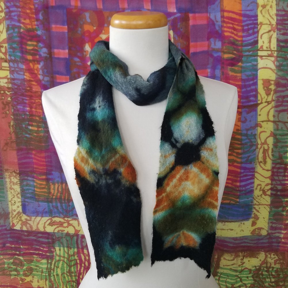 Itajime Wool Gauze Scarf by Dianne Koppisch Hricko
