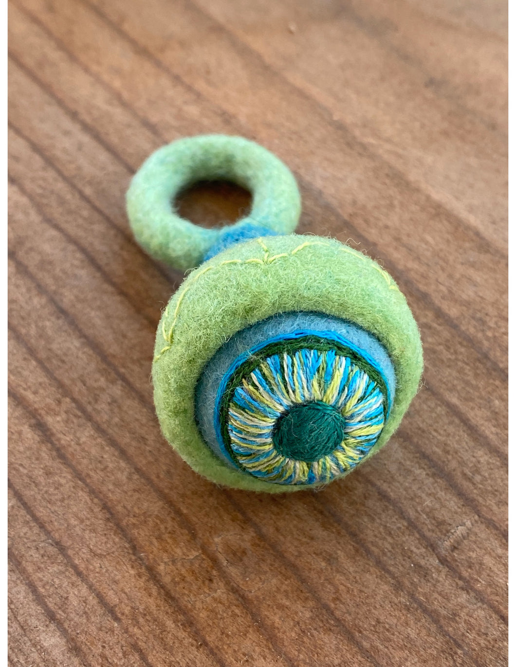 Blue and Green EYEball Ring by Teresa Shields
