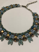 Load image into Gallery viewer, Blue Leafed Necklace by Sandra Mournet Tarcov
