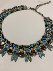 Blue Leafed Necklace by Sandra Mournet Tarcov