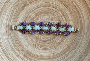 Mint and Purple Bracelet