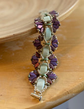 Load image into Gallery viewer, Mint and Purple Bracelet
