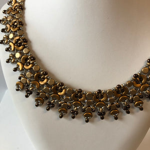 Brown Flared Beaded Necklace