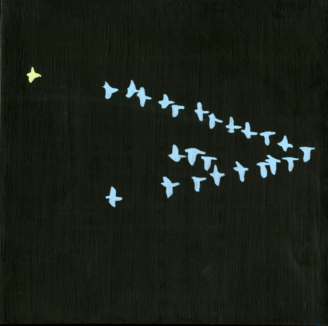 Geese in the Night Sky by Mira Elwell